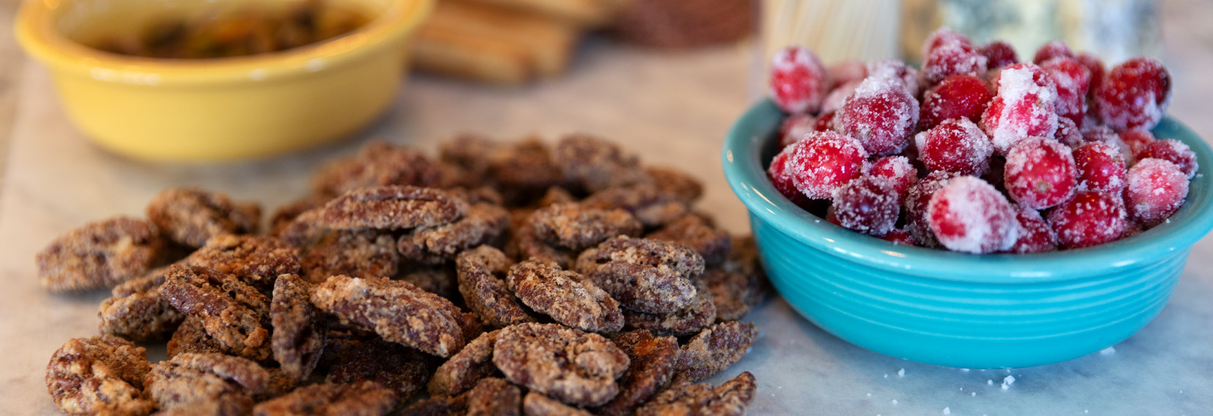 Featured image for “Spice Up Your Holiday Charcuterie Board with Boozy Cranberries and Bourbon Pecans!”